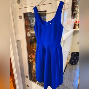 Banana Republic Size 4 Tall Colbalt Blue Mini Dress Textured Like New!